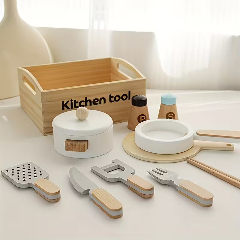 Kitchen Tools Wooden Role Play Set