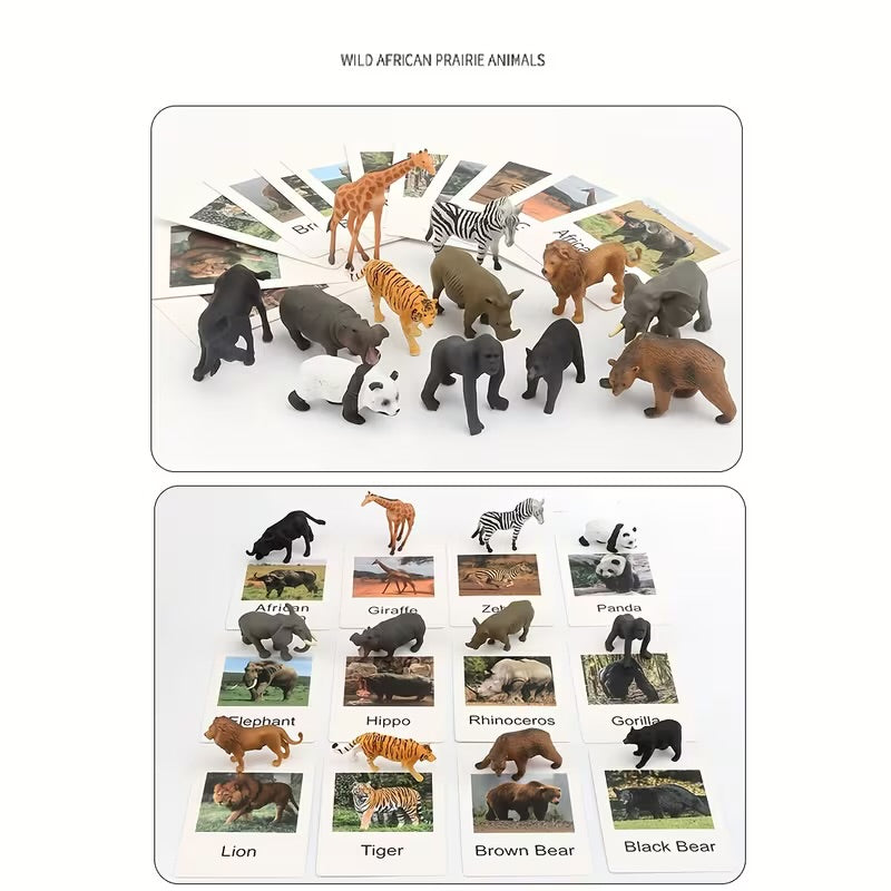 Safari Animal Matching Card Set
