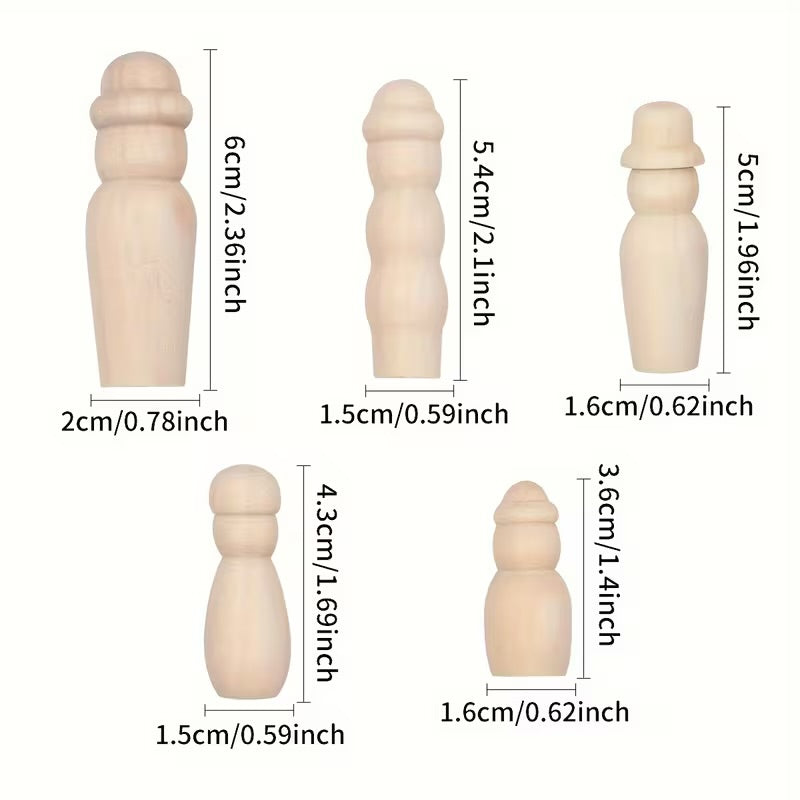 Wooden Peg Dolls Set