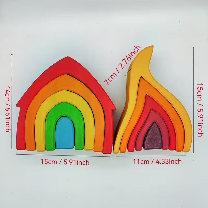 Rainbow Flame Stacker