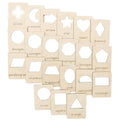 Shape Recognition Wooden Cards